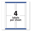 Labels | Avery 08168 3.5 in. x 5 in. Shipping Labels with TrueBlock Technology - White (4/Sheet, 25 Sheets/Pack) image number 7