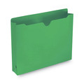 File Folders | Smead 75563 Straight Tab Letter Size Colored File Jackets with Reinforced Double-Ply Tab - Green (50/Box) image number 1