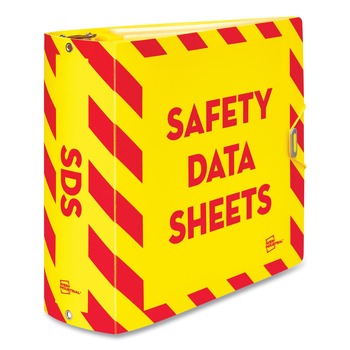 Avery 77714 11 in. x 8.5 in. 3-Ring UltraDuty Safety Data Sheet Binders Bundle with 3 in. Capacity - Yellow/Red