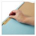 File Folders | Universal UNV10406 2 Dividers 6 Fasteners Heavy-Duty Pressboard Cover Legal Size Six-Section Classification Folders - Light Blue (20/Box) image number 2