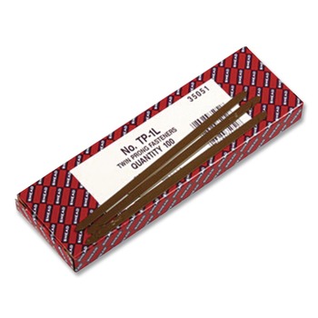 Smead 35051 One-Piece 2-Prong Fasteners for Smead Pre-Slit Folder Dividers - Brown (100/Box)