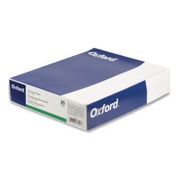 Oxford 57555 11 in. x 8.5 in. 0.5 in. Capacity Embossed Leather Grain Paper Twin-Pocket Folder - Teal (25/Box)