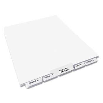 JUST LAUNCHED | Avery 11376 11 in. x 8.5 in. 27-Tab Preprinted Legal Exhibit Bottom A to Z Tab Index Dividers - White (1-Set)