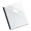 Report Covers & Pocket Folders | Fellowes Mfg Co. 52309 11.25 in. x 8.75 in. Crystals Transparent Unpunched Presentation Covers for Binding Systems with Round Corners - Clear (25/Pack) image number 1