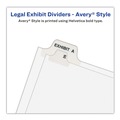 Dividers & Tabs | Avery 01057 11 in.x 8.5 in. 10-Tab Avery Style 57 Preprinted Legal Exhibit Side Tab Index Dividers - White (25/Pack) image number 4