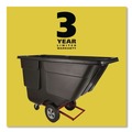 Trash Cans | Rubbermaid Commercial FG130400BLA 202 gal. 450 lbs. Capacity Plastic Rotomolded Tilt Truck - Black image number 13