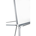 Easels | MasterVision EA2300335 28 in. x 39.5 in. Silver Easy Clean Dry Erase Quad-Pod Presentation Easel - White Surface/Black/Satin Aluminum Frame image number 1