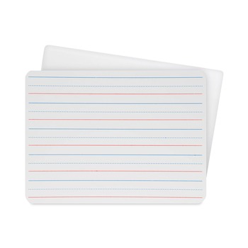Flipside 12034 12 in. x 9 in. 2-Sided Red/Blue Ruled Dry Erase Board - White Surface (24/Pack)