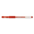 Pens | Universal UNV39512 0.7 mm. Medium Comfort Grip Stick Gel Pen - Red Ink, Clear/Red Barrel (1-Dozen) image number 1