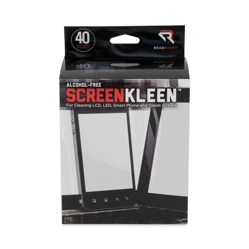 Cleaning & Janitorial Supplies | Read Right RR1391 5 x 5 ScreenKleen Alcohol-Free Cloth Wet Wipes - Unscented (40/Box) image number 0