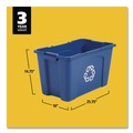 Trash & Waste Bins | Rubbermaid Commercial FG571873BLUE 18 Gallon Polyethylene Stacking Recycle Bin - Blue image number 4