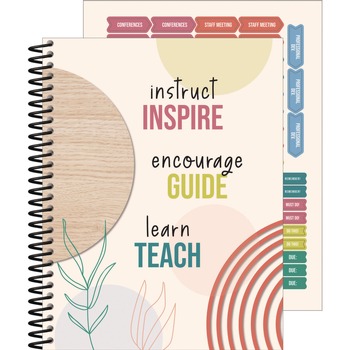  | Carson-Dellosa 105051 11 in. x 8.5 in. 2-Page Spread True to You Theme Weekly/Monthly Teacher Planners - Multicolor Cover