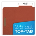 File Folders | Pendaflex 2257R 2 in. Expansion Six-Section Pressboard Classification Folders - Legal Size/Red Exterior (10/Box) image number 4