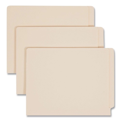 File Folders | Smead 24210 Straight Tabs Letter Size 0.75 in. Expansion Shelf-Master Heavyweight End Tab Folders - Manila (50/Box) image number 0