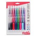 Pens | Pentel BX480BP8M 1 mm Medium R.S.V.P. Super RT Ballpoint Retractable Pen - Assorted Ink and Barrel Colors (8/Pack) image number 0