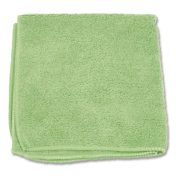 CLEANING CLOTHS | Boardwalk BWK12GRECLOTH 12 in. x 12 in. Microfiber Cloths - Green (12/Pack)