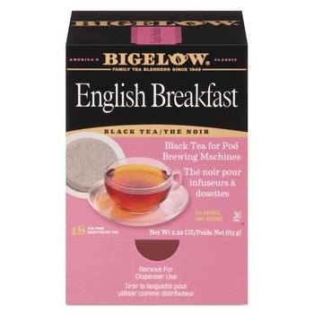 FOOD AND SNACKS | Bigelow RCB09906 1.90 oz. Tea Pods - English Breakfast (18/Box)