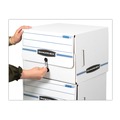  | Bankers Box 00061 SIDE-TAB Letter File Storage Boxes - White/Blue (12/Carton) image number 6