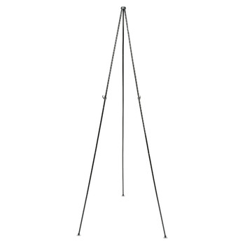 Quartet 29E 62.38 in. Maximum Height Steel Full Size Instant Easel - Black