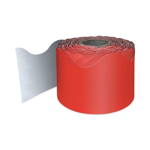 Arts & Crafts Supplies | Carson-Dellosa 108465 2.25 in. x 65 ft. Rolled Scalloped Borders - Red image number 0