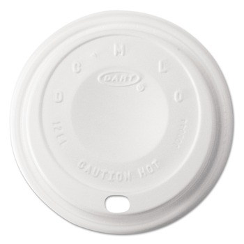 Dart 12EL 12 oz. Cappuccino Dome Sipper Lids - White (1000/Carton)