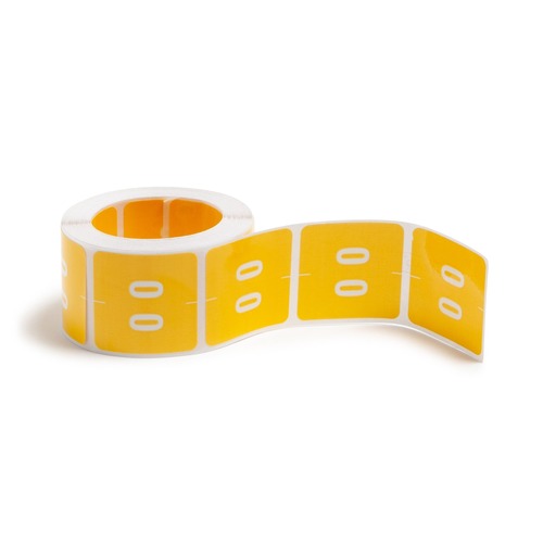 Just Launched | Smead 67420 1.5 in. x 1.5 in. "0-in End Tab File Folder Label - Yellow (250/Roll) image number 0