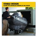 Trash Cans | Rubbermaid Commercial FG9T1300BLA 450 lbs. Capacity Rectangular Structural Foam Tilt Truck - Black image number 8