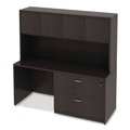 Office Desks & Workstations | Alera ALEVA256624ES Valencia Series 65 in. x 23.6 in. x 29.5 in. Credenza Shells - Espresso image number 6