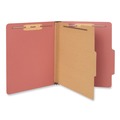 File Folders | Universal UNV10250 4-Section Pressboard Classification Folder - Letter, Red (10/Box) image number 1