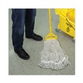 Mops | Boardwalk BWK4032C No. 32 Loop Web/Tailband Value Standard Cotton Mop Head - White (12/Carton) image number 8