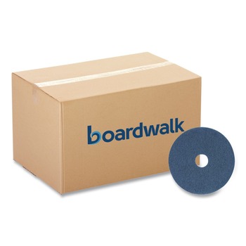 Boardwalk BWK4013BLU 13 in. Diameter Scrubbing Floor Pads - Blue (5/Carton)