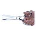 Arts & Crafts Supplies | ACME 10257 8 in. Long 3.88 in. Cut Length Hot Forged Carbon Steel Shears - Straight Nickel Handle image number 3