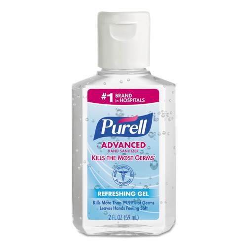 Hand Sanitizers | PURELL 9605-24 2 oz. Flip-Cap Bottle Advanced Refreshing Gel Hand Sanitizer - Clean Scent (24/Carton) image number 0