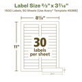 Labels | Avery 45366 0.66 in. x 3.44 in. EcoFriendly Permanent File Folder Labels - White (30/Sheet, 50 Sheets/Box) image number 7
