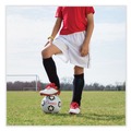 Breakroom Supplies | Champion Sports SRB3 No. 3 Size Soccer Rubber Sports Ball - White/Black image number 3