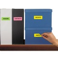 Labels | Avery 06479 1 in. x 2.63 in. High-Vis Removable Laser/Inkjet ID Labels with Sure Feed - Assorted Neon (360/Pack) image number 1