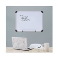 White Boards | Universal UNV43732 24 in. x 18 in. Lacquered Steel Magnetic Dry Erase Marker Board - White Surface, Aluminum/Plastic Frame image number 6