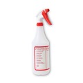Cleaners & Chemicals | Boardwalk 513155 HDPE 32 oz. Trigger Spray Bottles - Clear/Red (3/Pack) image number 1