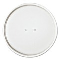 Food Trays, Containers, and Lids | SOLO CH16A-4000 3.9 in. Diameter x 0.9 in. h Vented Paper Lids for Food Containers, For 16 oz Containers - White (25/Bag, 20 Bags/Carton) image number 0