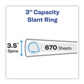 Binders | Avery 79791 3 Slant Rings 3 in. Capacity 11 in. x 8.5 in. Heavy-Duty Non Stick View Binder with DuraHinge - White (2/Pack) image number 1