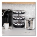 Breakroom Supplies | Mind Reader PODSUS45-BLK 9.5 in. x 9.5 in. x 11.75 in. Anchor Collection 3-Tier Single Serve Pod Carousel Countertop Organizer - Black image number 3