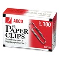 Back to School Sale | ACCO A7072320G No. 3 Smooth Paper Clips - Silver (1000/Pack) image number 1