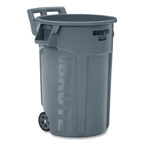 Trash & Waste Bins | Rubbermaid Commercial 2131929 BRUTE 44 gal Plastic Vented Wheeled Container - Gray image number 0