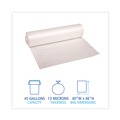 Trash Bags | Boardwalk V8046HNKR02 40 in. x 46 in. 45 gal. 13 mic High-Density Can Liners - Natural (250/Carton) image number 4