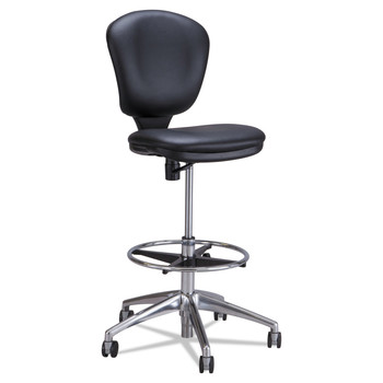 OFFICE CHAIRS | Safco 3442BV 23 in. to 33 in. Seat Height Metro Collection Extended-Height Chair Supports Up to 250 lbs. - Black Vinyl Seat/Back, Chrome Base