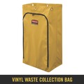 Cleaning Carts | Rubbermaid Commercial 1966719 17.25 in. x 30.5 in. 24 Gallon Zippered Vinyl Cleaning Cart Bag - Yellow image number 7