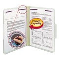 File Folders | Smead 14934 2 in. Expansion Recycled Pressboard Folders with 2 SafeSHIELD Fasteners - Letter Size/Gray-Green (25/Box) image number 3