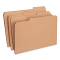 File Folders | Universal UNV16143EE Reinforced 1/3-Cut Top Tab Kraft File Folders - Legal Size, Brown (100/Box) image number 0
