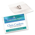 Label & Badge Holders | Avery 02923 4 in. x 3 in. Horizontal Heavy-Duty Clip-Style Badge Holders - Clear (100/Box) image number 1