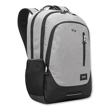 SOLO VAR704-10 Region 13 in. x 5 in. x 19 in. Nylon/Polyester Backpack Fits Devices Up to 15.6 in. - Light Gray